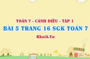 Bài 5 trang 16 SGK Toán 7 tập 1 Cánh Diều